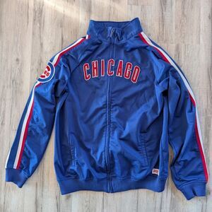 Stitches Chicago Cubs Blue Athletic Jacket Baseball MLB, Large (B6)